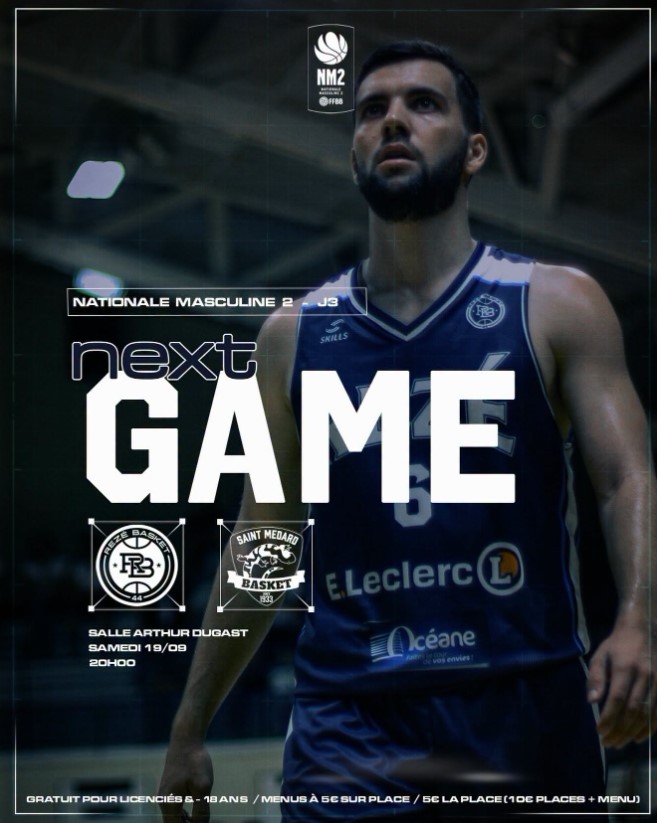 NM2 : Prochain Match 19/09